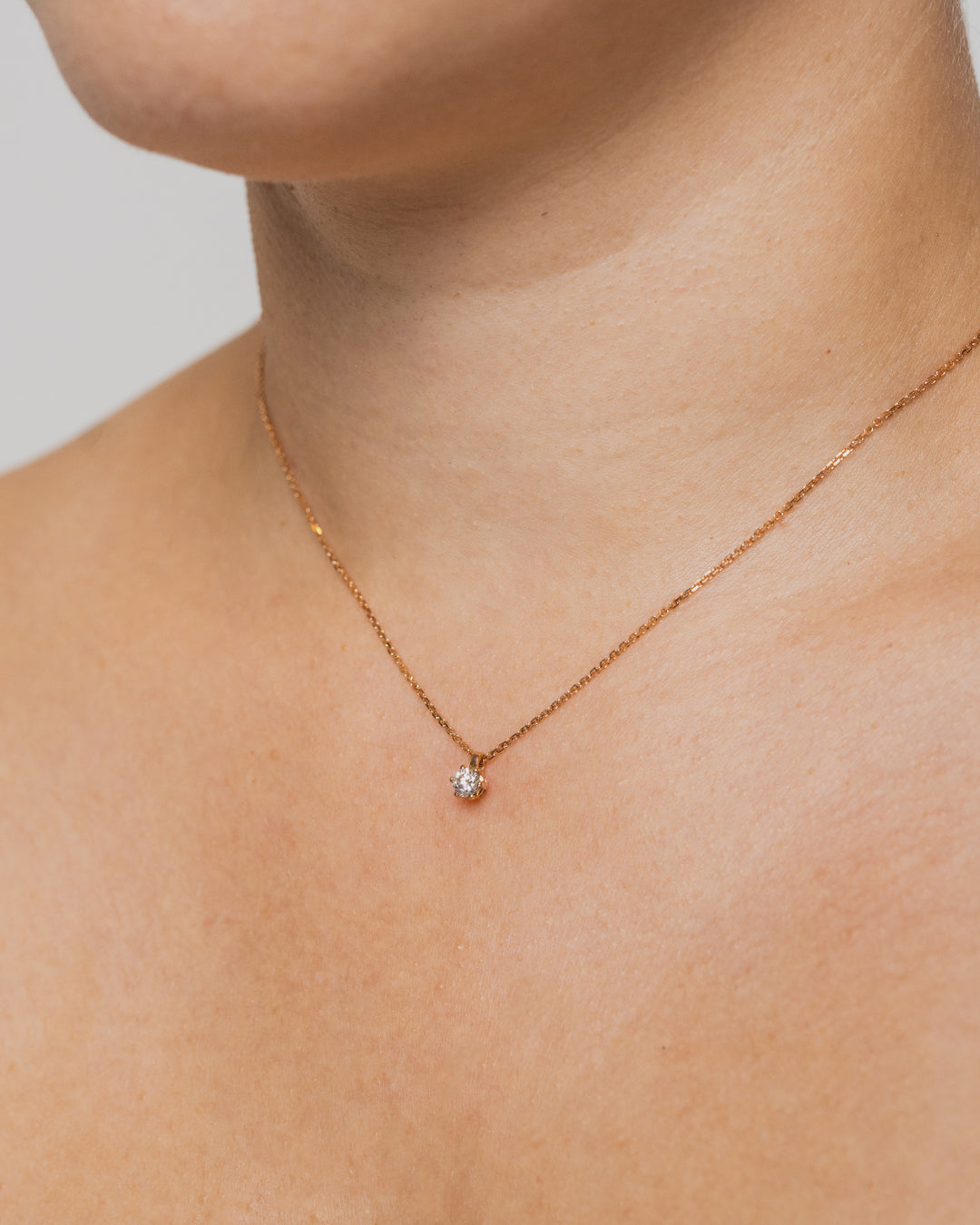 JR Solitaire Collection - Necklace Diamonds x Roségold