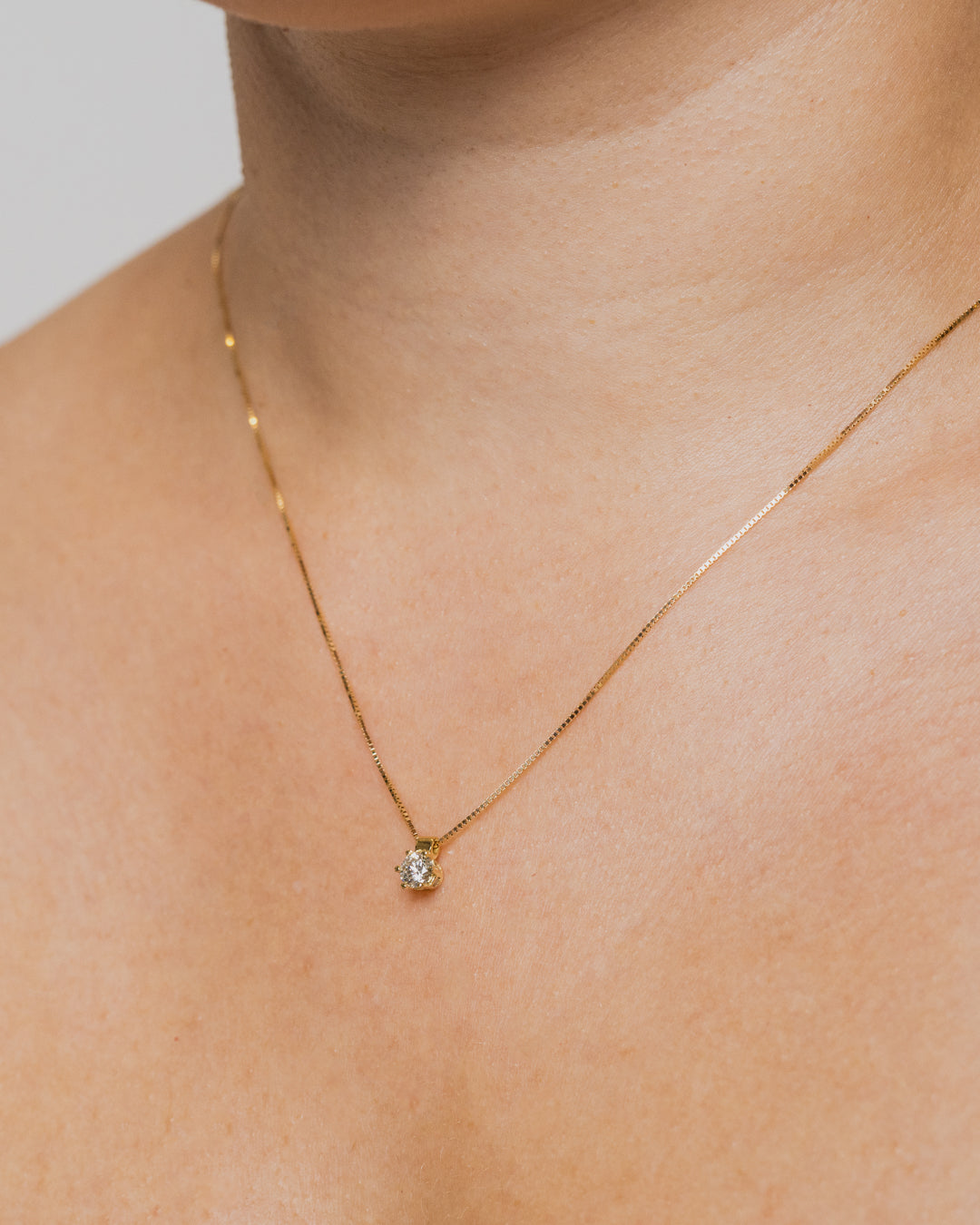 JR Solitaire Collection - Necklace Diamonds x Yellowgold