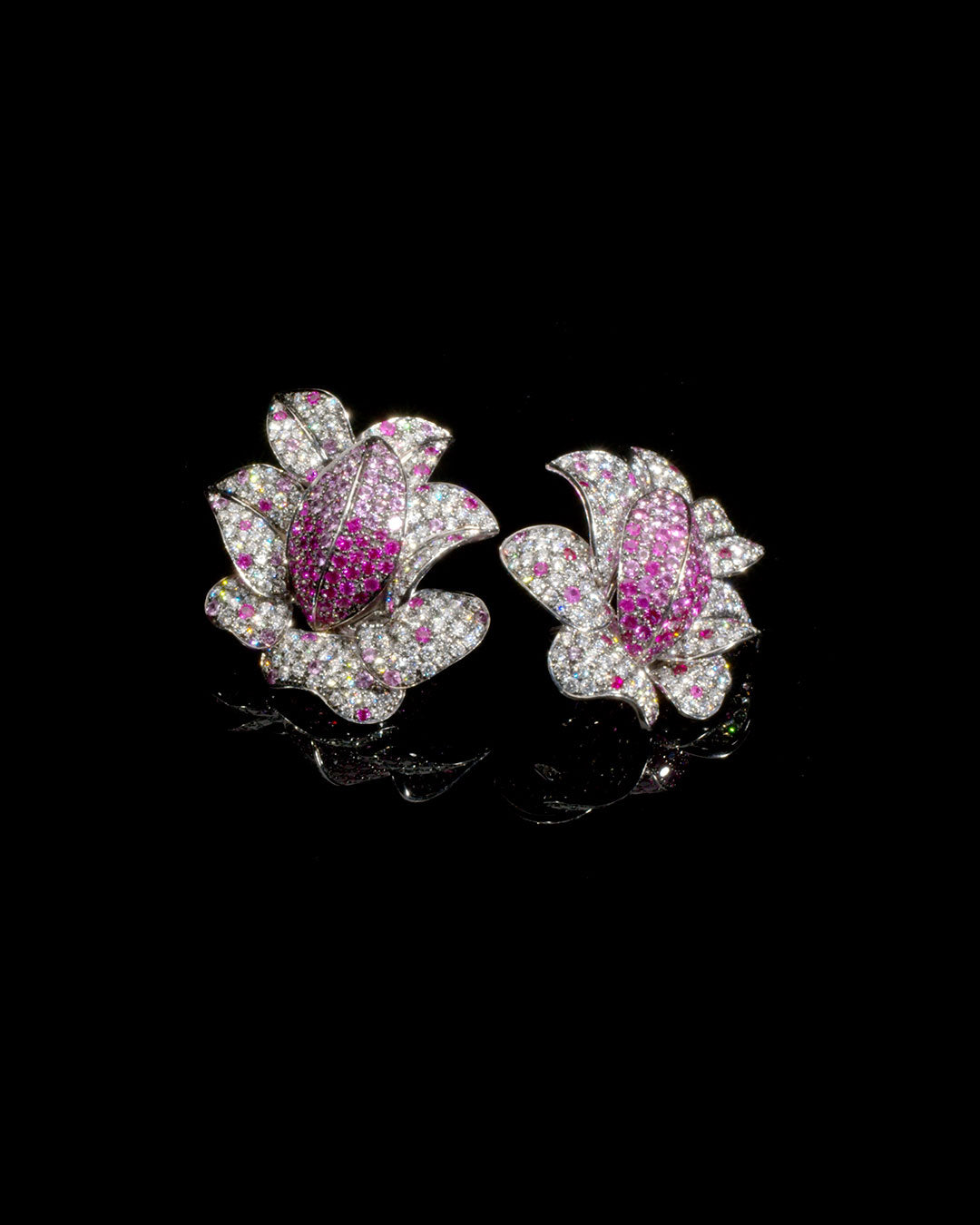 JR Bespoke X PAOLO PIOVAN Earrings "Pink Flowers"